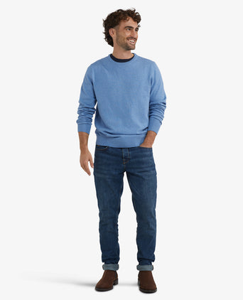 Trui Katoen Merino Ronde Hals | Ice Blue