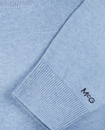 Trui Katoen Merino Ronde Hals | Ice Blue