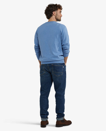 Trui Katoen Merino Ronde Hals | Ice Blue