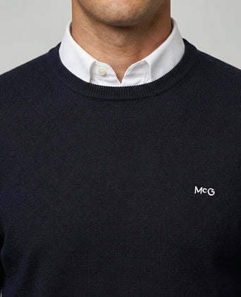 Trui Katoen-Kasjmier Ronde Hals | Navy