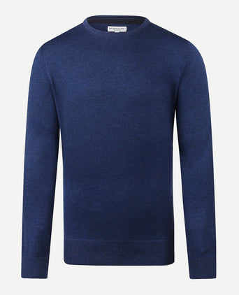 Sweater Cotton Merino Crew Neck | Patriot Blue