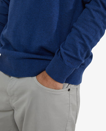 Trui Katoen Merino Ronde Hals | Patriot Blue