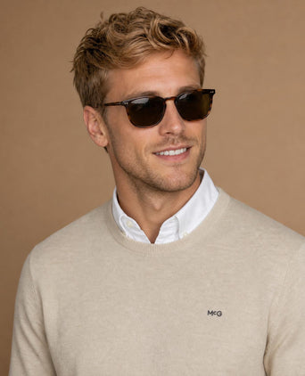Sweater Cotton-Cashmere Round Neck | Sand