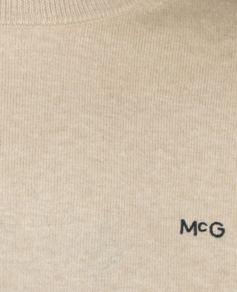 Sweater Cotton-Cashmere Round Neck | Sand
