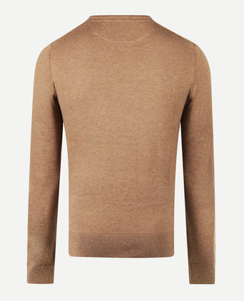 Sweater Cotton Merino Crew Neck | Walnut