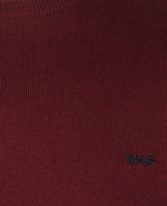 Trui Katoen-Kasjmier Ronde Hals | Burgundy