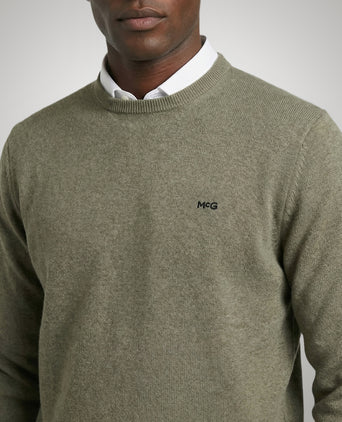 Sweater Cotton-Cashmere Round Neck | Light Olive
