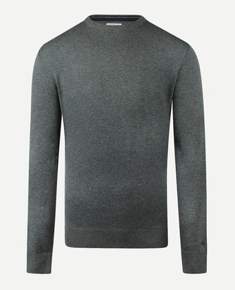 Trui Katoen Merino Ronde Hals | Winter Sage