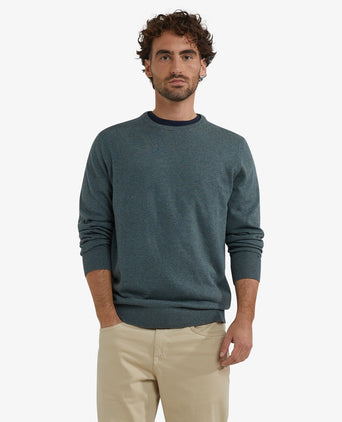 Trui Katoen Merino Ronde Hals | Winter Sage
