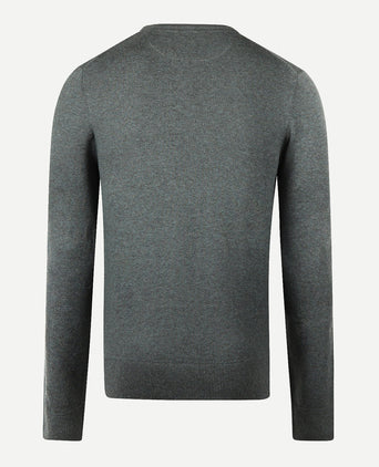 Sweater Cotton Merino Crew Neck | Winter Sage