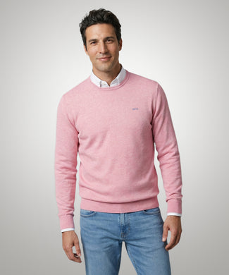 Trui Katoen-Kasjmier Ronde Hals | Light Pink Trui Katoen-Kasjmier Ronde Hals | Light Pink