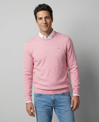 Sweater Cotton-Cashmere Round Neck | Light Pink
