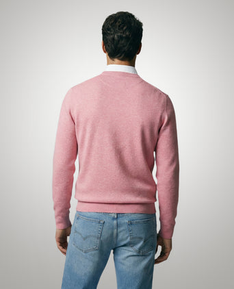 Sweater Cotton-Cashmere Round Neck | Light Pink