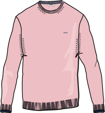 Trui Katoen Merino Ronde Hals | Light Pink