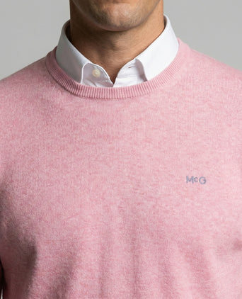 Trui Katoen-Kasjmier Ronde Hals | Light Pink
