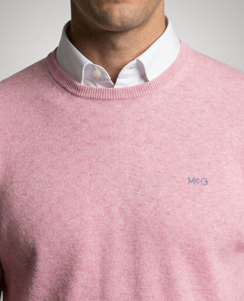 Sweater Cotton-Cashmere Round Neck | Light Pink