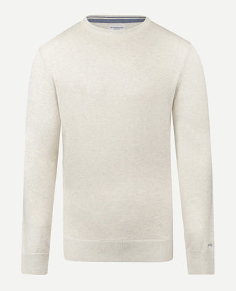 Trui Katoen Merino Ronde Hals | Off White