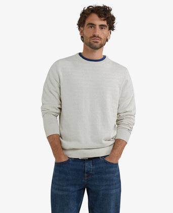 Trui Katoen Merino Ronde Hals | Off White