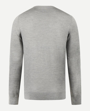 Trui Luxe Merinowol Ronde Hals | Medium Grey Melange