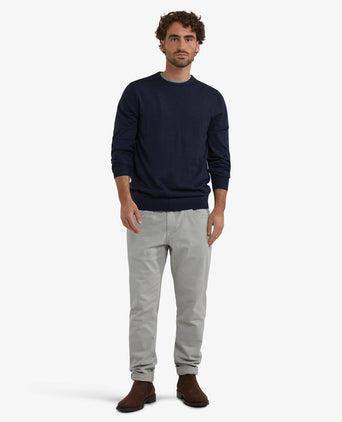 Luxury Merino Wool Crew Neck Sweater | Navy