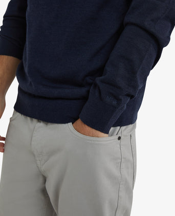 Luxury Merino Wool Crew Neck Sweater | Navy