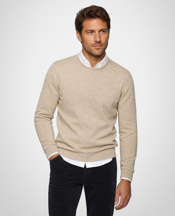 Trui Luxe Merinowol Ronde Hals | Camel