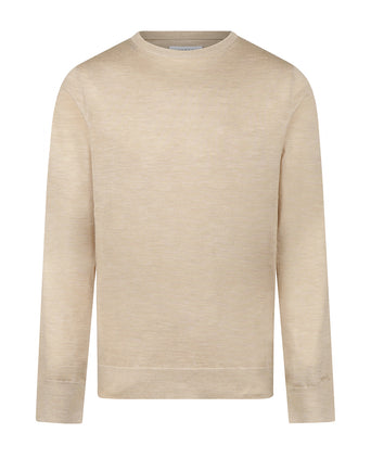 Luxury Merino Wool Crew Neck Sweater | Camel