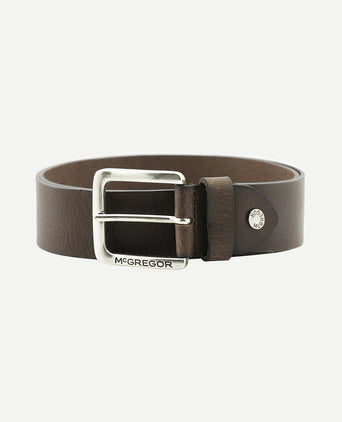 Nette leren riem | Dark Brown