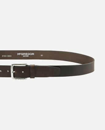 Nette leren riem | Dark Brown