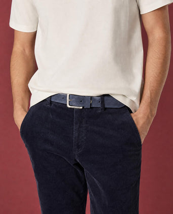 Suede Leather Belt | Vintage Blue
