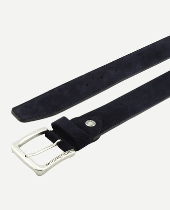 Suède leren riem | Navy