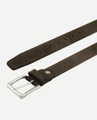 Suède leren riem | Dark Brown