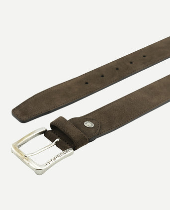 Suède leren riem | Dark Brown