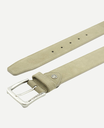 Suède leren riem | Sand
