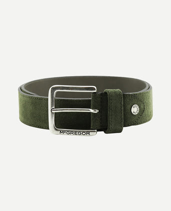Suède leren riem | Olive