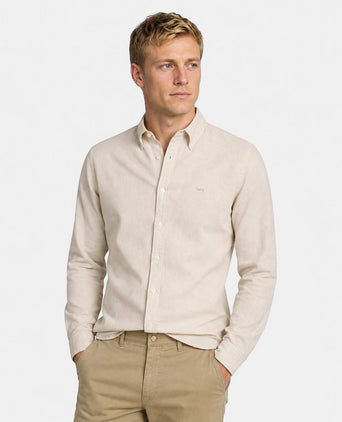 Overhemd Oxford Stretch | Sand