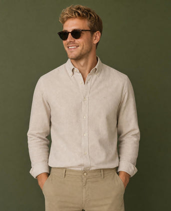 Overhemd Oxford Stretch | Sand