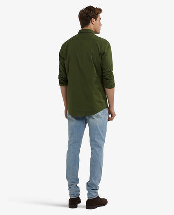 Oxford Stretch Shirt | Dark Olive