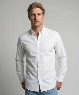 Overhemd Oxford Stretch | White Overhemd Oxford Stretch | White