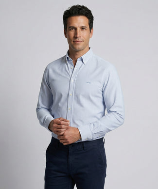 Overhemd Oxford Smalle Streep | Light Blue Overhemd Oxford Smalle Streep | Light Blue