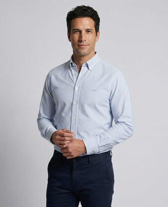 Oxford Shirt Narrow Stripe | Light Blue