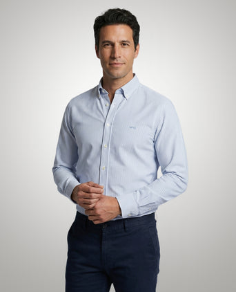 Overhemd Oxford Smalle Streep | Light Blue