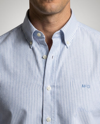 Overhemd Oxford Smalle Streep | Light Blue