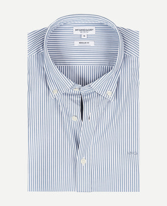 Overhemd Poplin Streep | Worker Blue