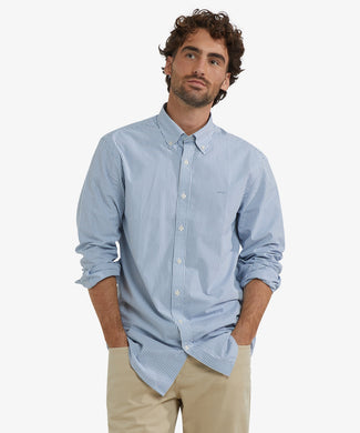 Overhemd Poplin Streep | Worker Blue Overhemd Poplin Streep | Worker Blue