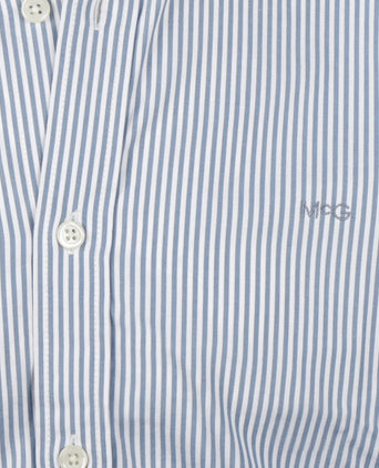Overhemd Poplin Streep | Worker Blue