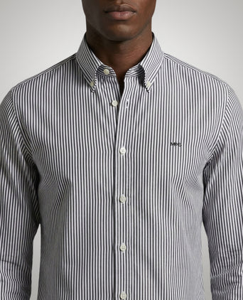 Overhemd Poplin Streep | Navy