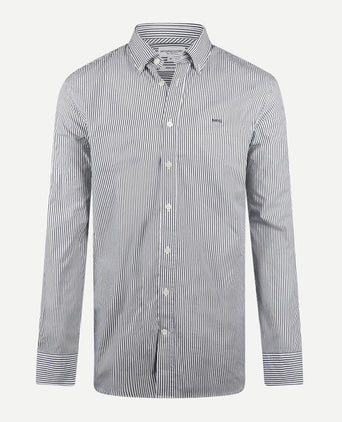Overhemd Poplin Streep | Navy