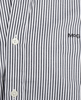 Overhemd Poplin Streep | Navy