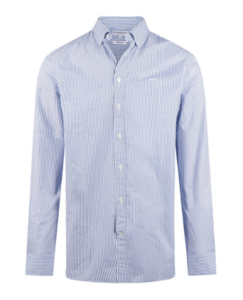 Poplin Stripe Shirt | Cobalt